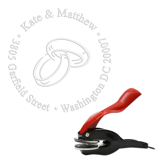 Linked Wedding Rings Embosser